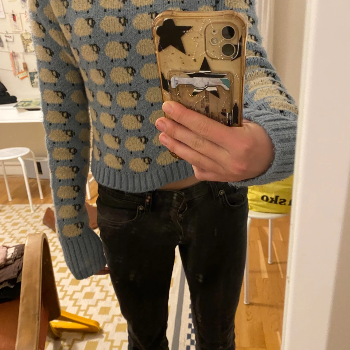 Blå stickad tröja från Zara