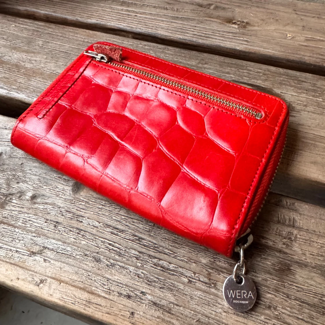 Röd plånbok i skinn från Wera - 2