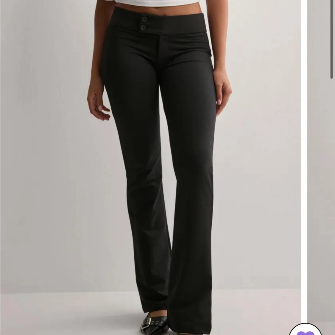 Svarta bootcut kostymbyxor