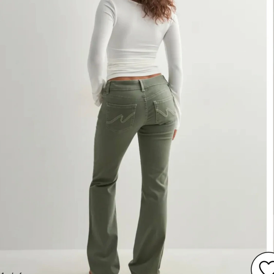 Olivgröna bootcut byxor - 1