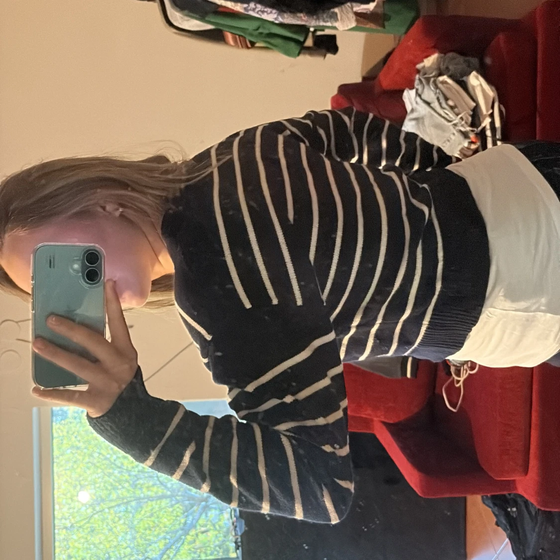 Marinblå randig kofta ZARA - 1