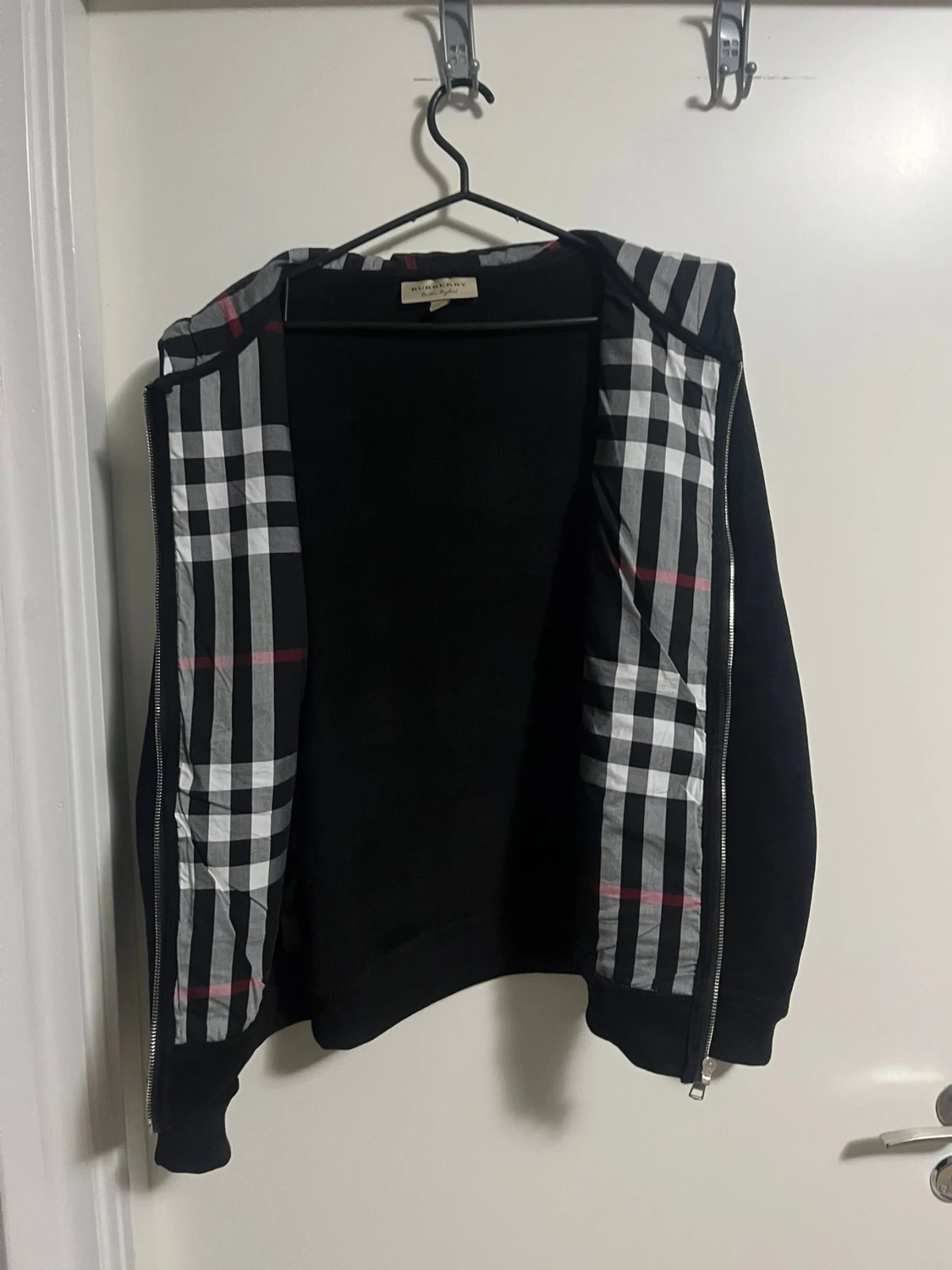 Svart Burberry hoodie med dragkedja - 4
