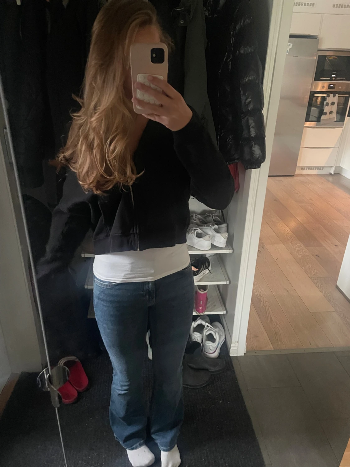 Blå bootcut jeans - 3