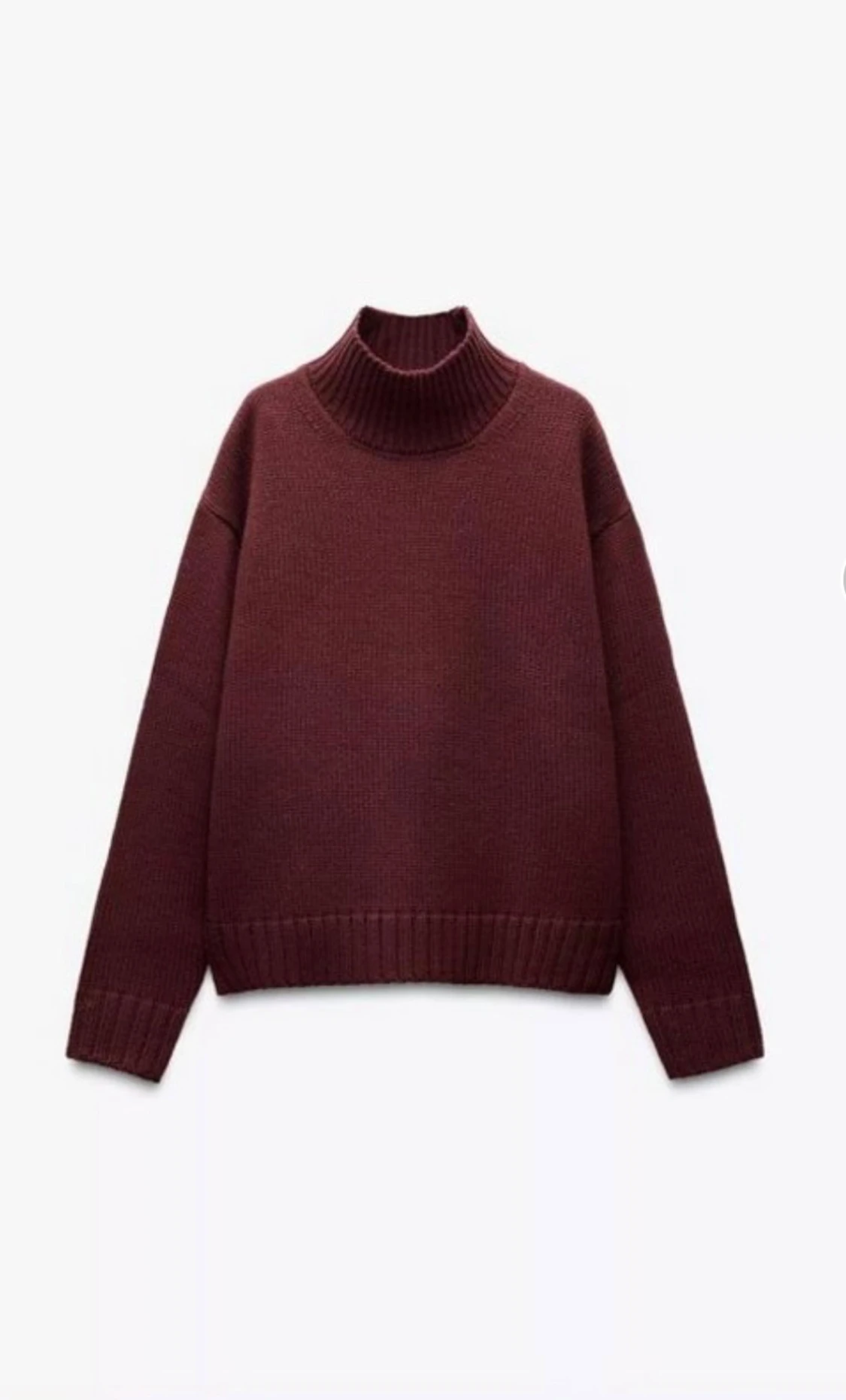 Trendig röd stickad tröja från Zara