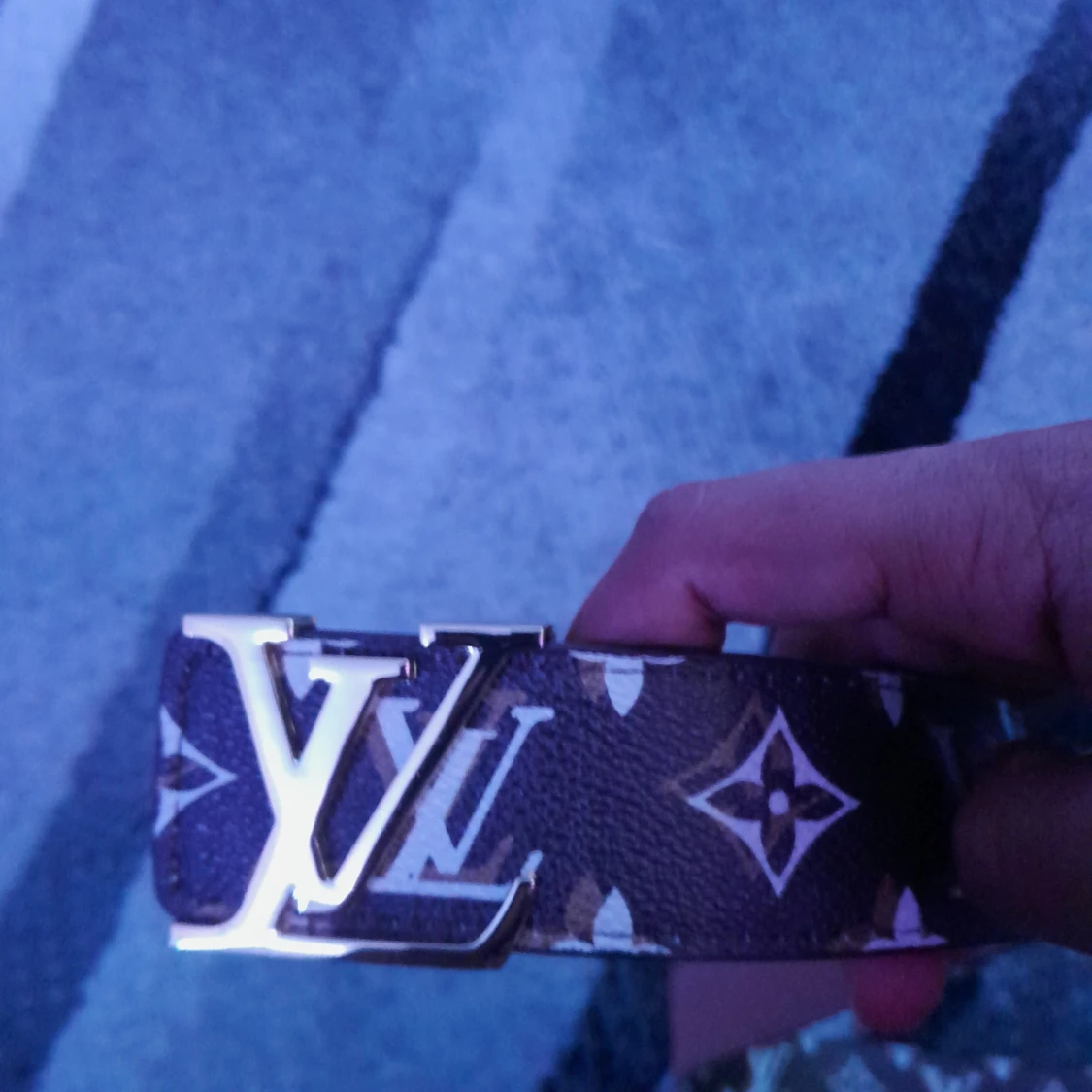 Brun / vit bälte  - 2