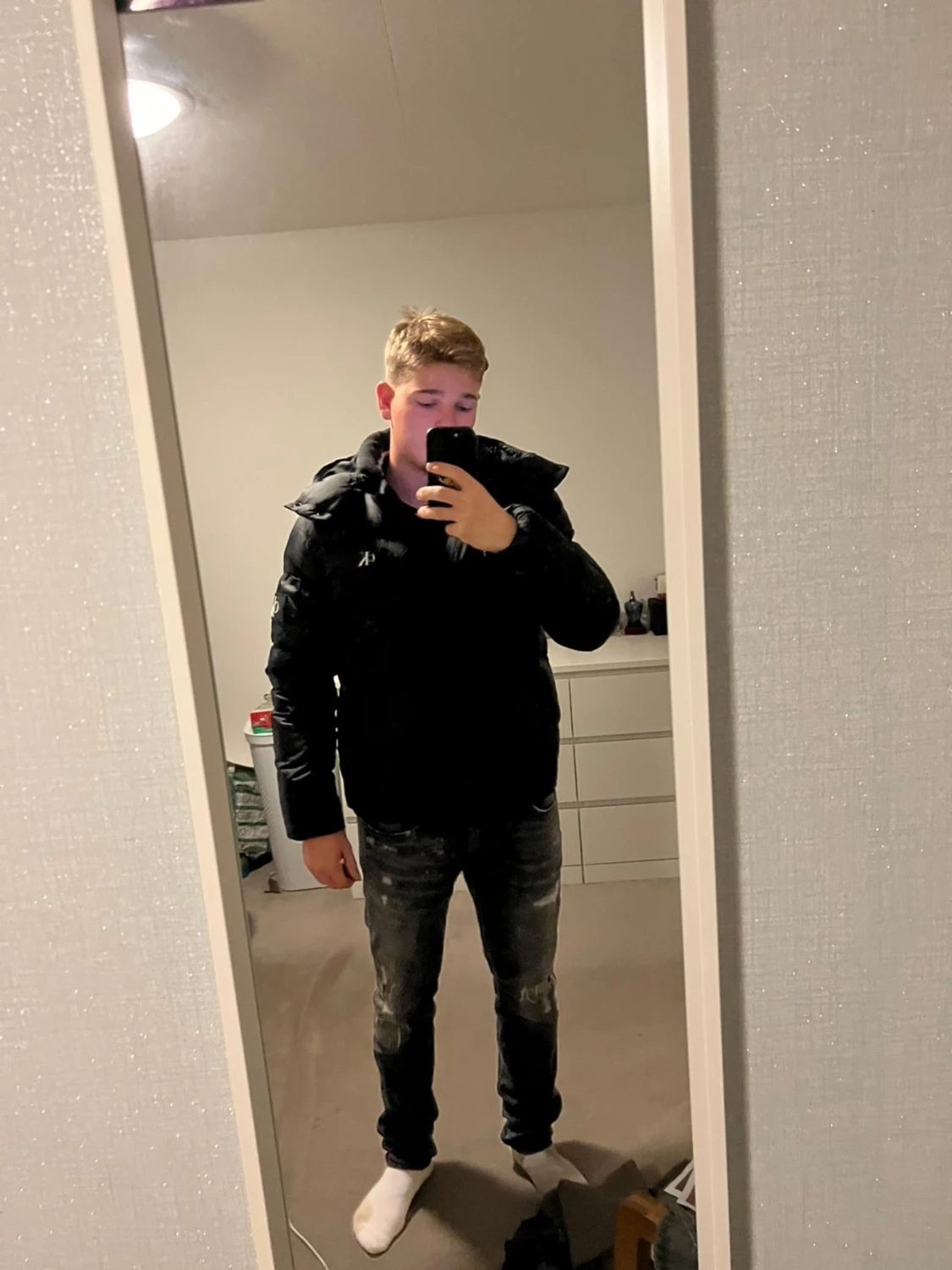 Svart pufferjacka från Calvin Klein