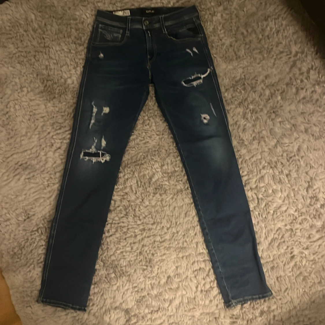 Replay Anbass blå slim jeans, stl 29/32