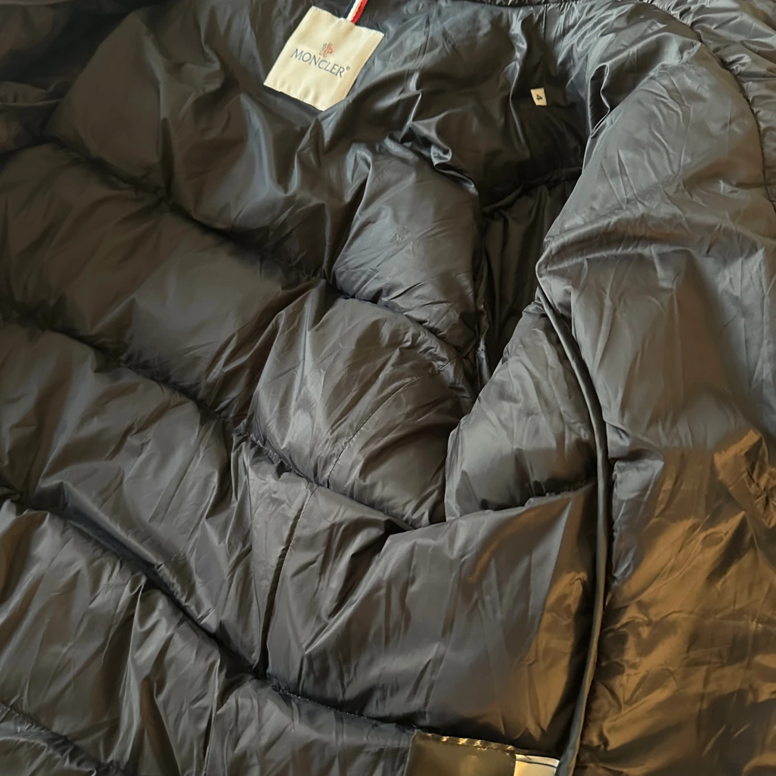 Orange Moncler pufferjacka med huva - 2