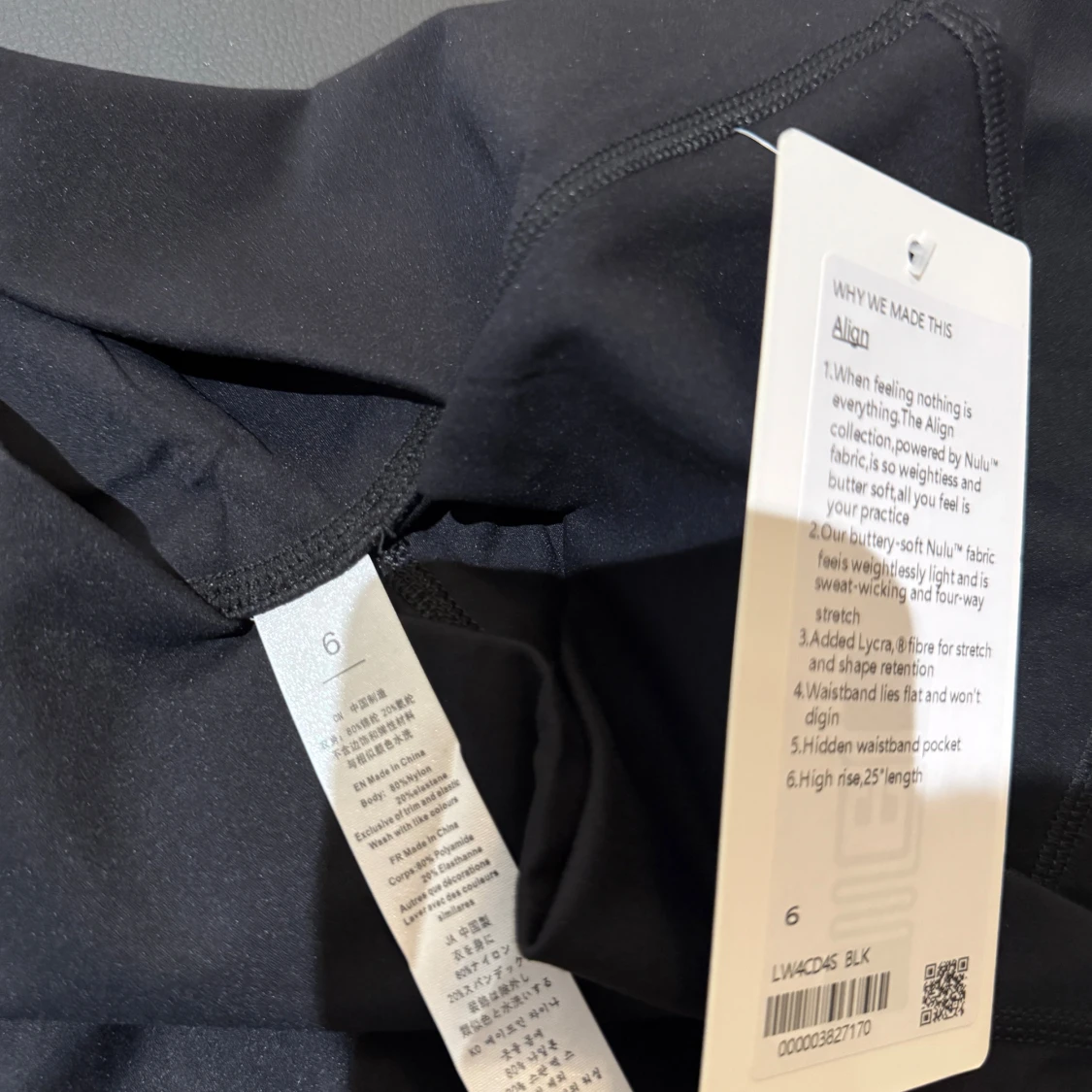 Svarta high Align waist shorts från Lululemon storlek 6 - 2