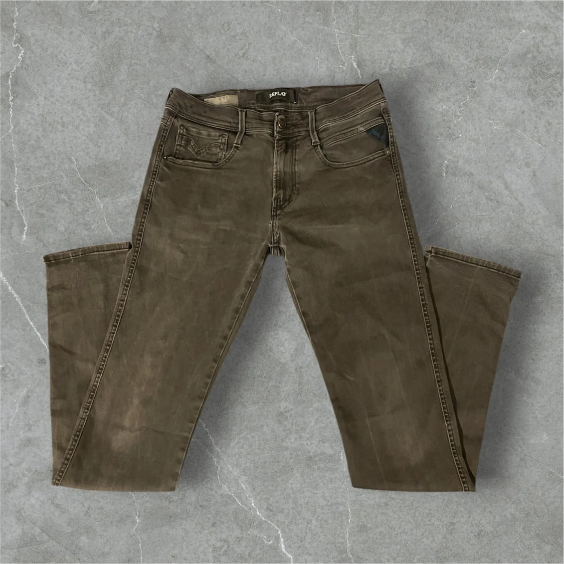 Mörkgrå jeans från replay  - 1