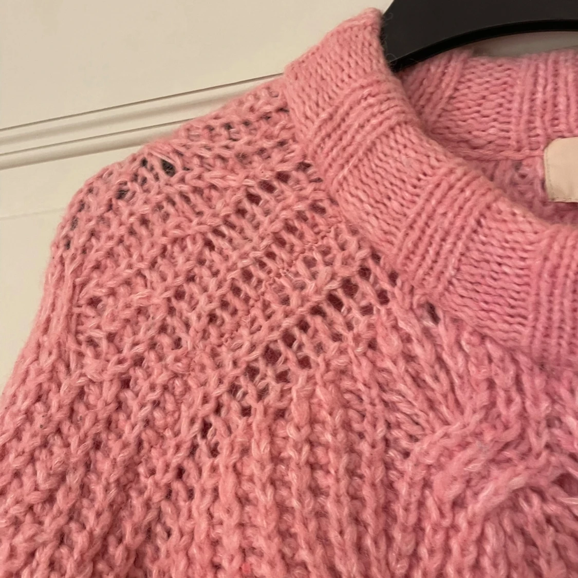 Rosa stickad tröja från H&M - 4