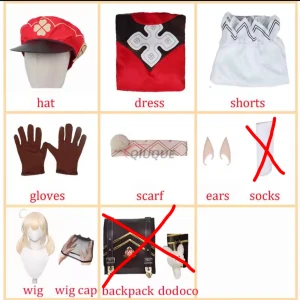 Röd och svart cosplayklänning Klee - Klee genshin impact cosplay. Bra kvalitet, inte använt mycket