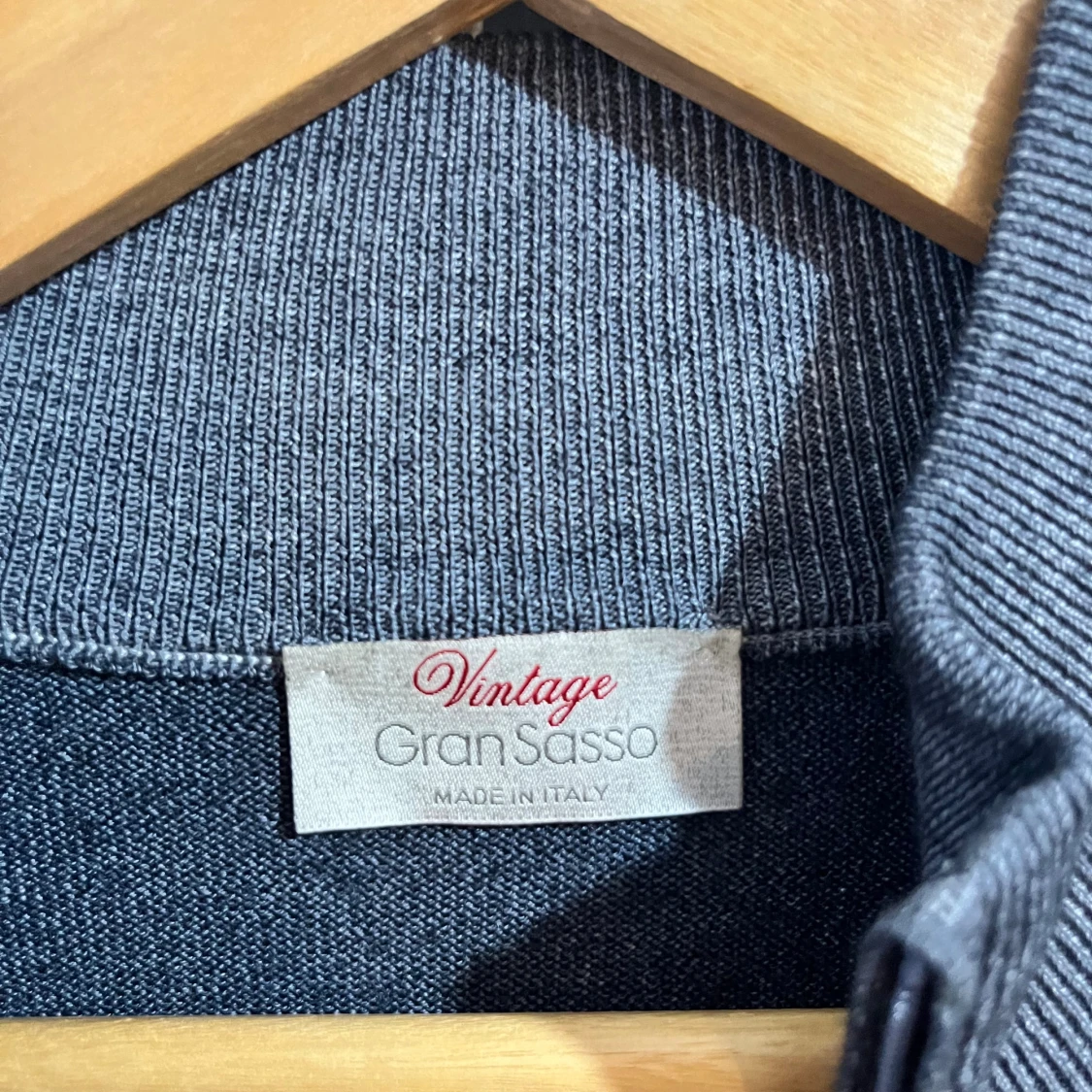 Exklusiv Gran Sasso hel zip / full zip kofta med dragkedja 100% virgin wool - 3