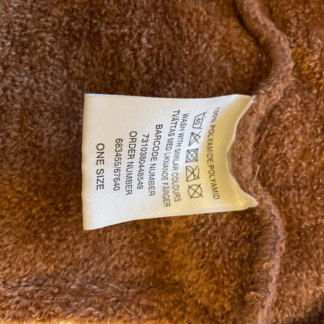 Brun mjuk halsduk i polyamid - 3