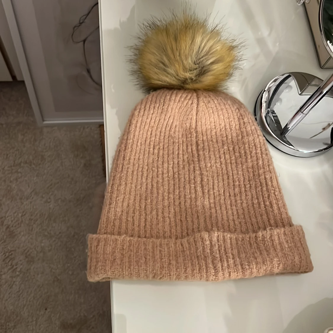  ribbad mössa med pälsboll från ONLY - 2