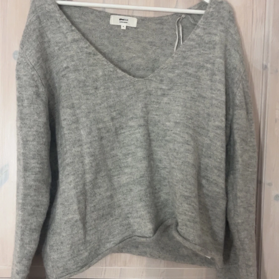 Grå stickad tröja Gina Tricot XL