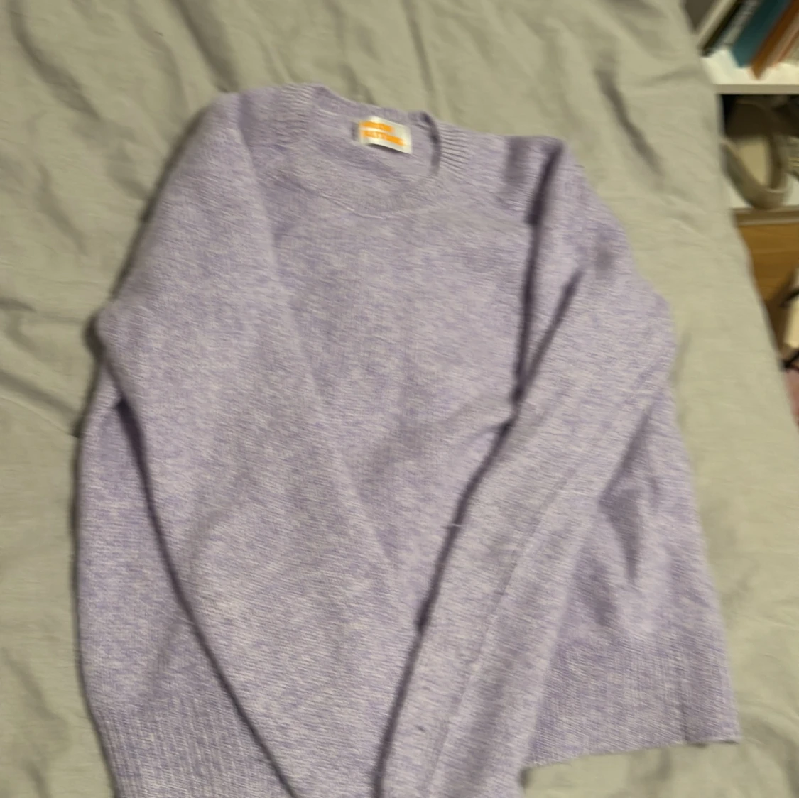 Ljuslila stickad tröja From Future - 1