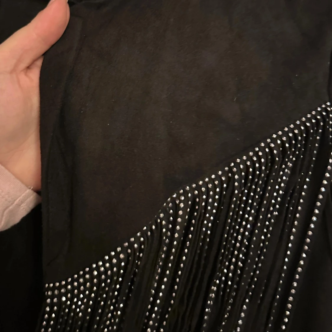 Svart mockajacka med fransar - 90