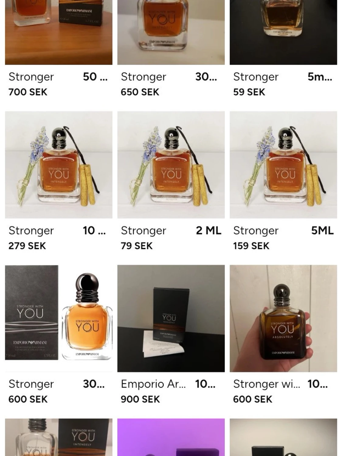 Stronger With You parfym sökes