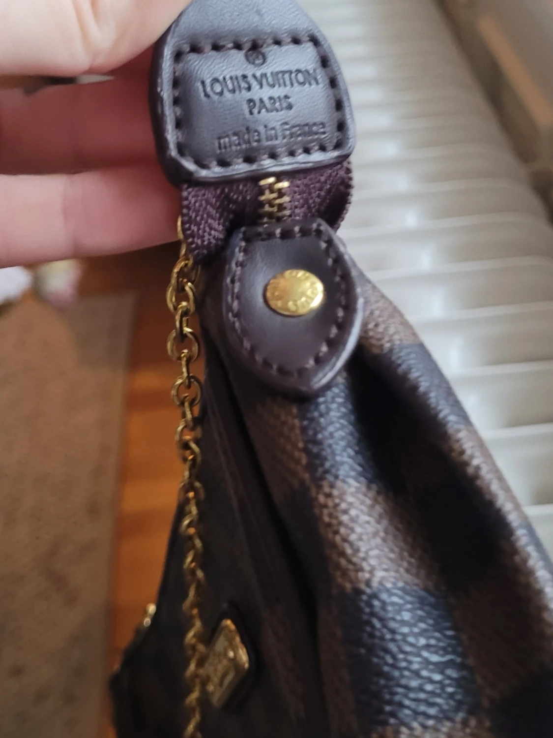 rutig axelväska crossbody axelremsväska  - 1