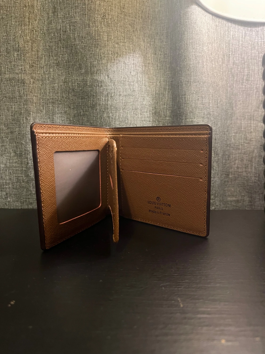 Brun monogram plånbok - 1