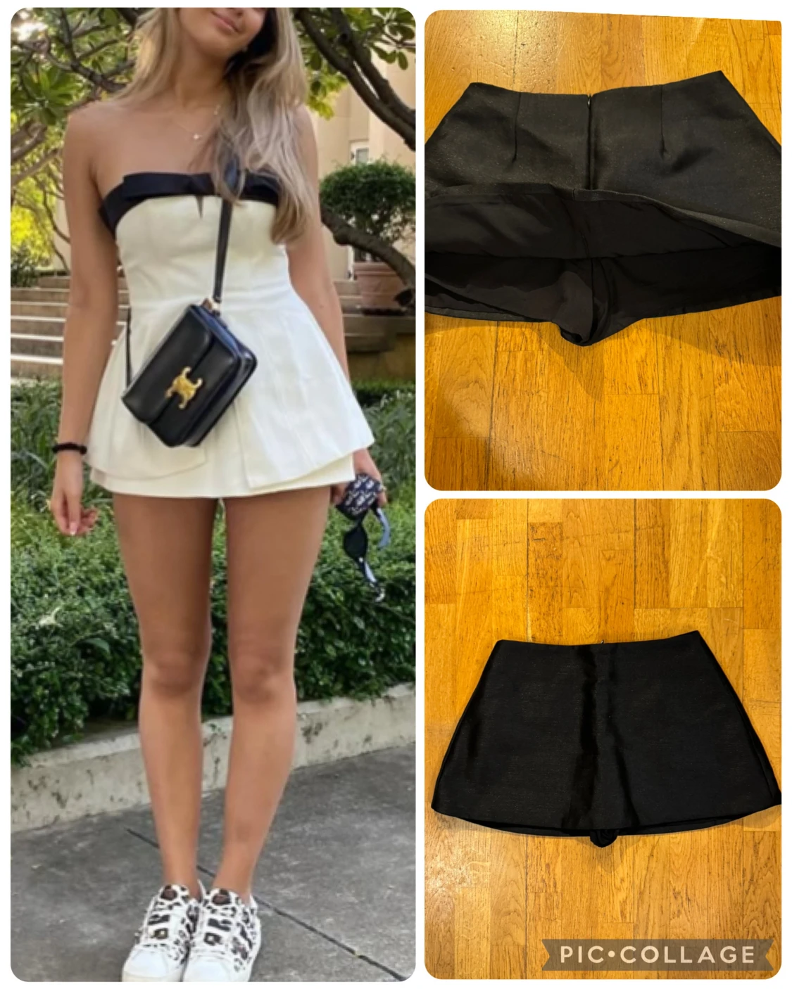 Svarta skorts med dragkedja M