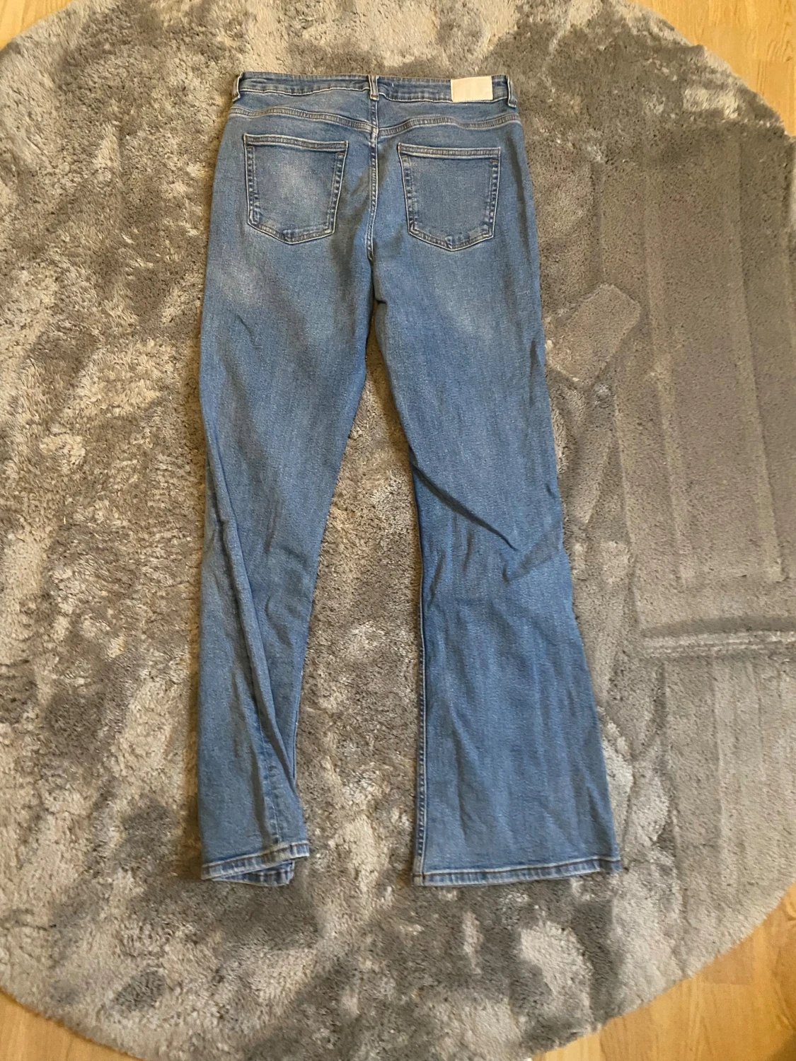 Blå bootcut jeans från Zara, strl 42 - 1