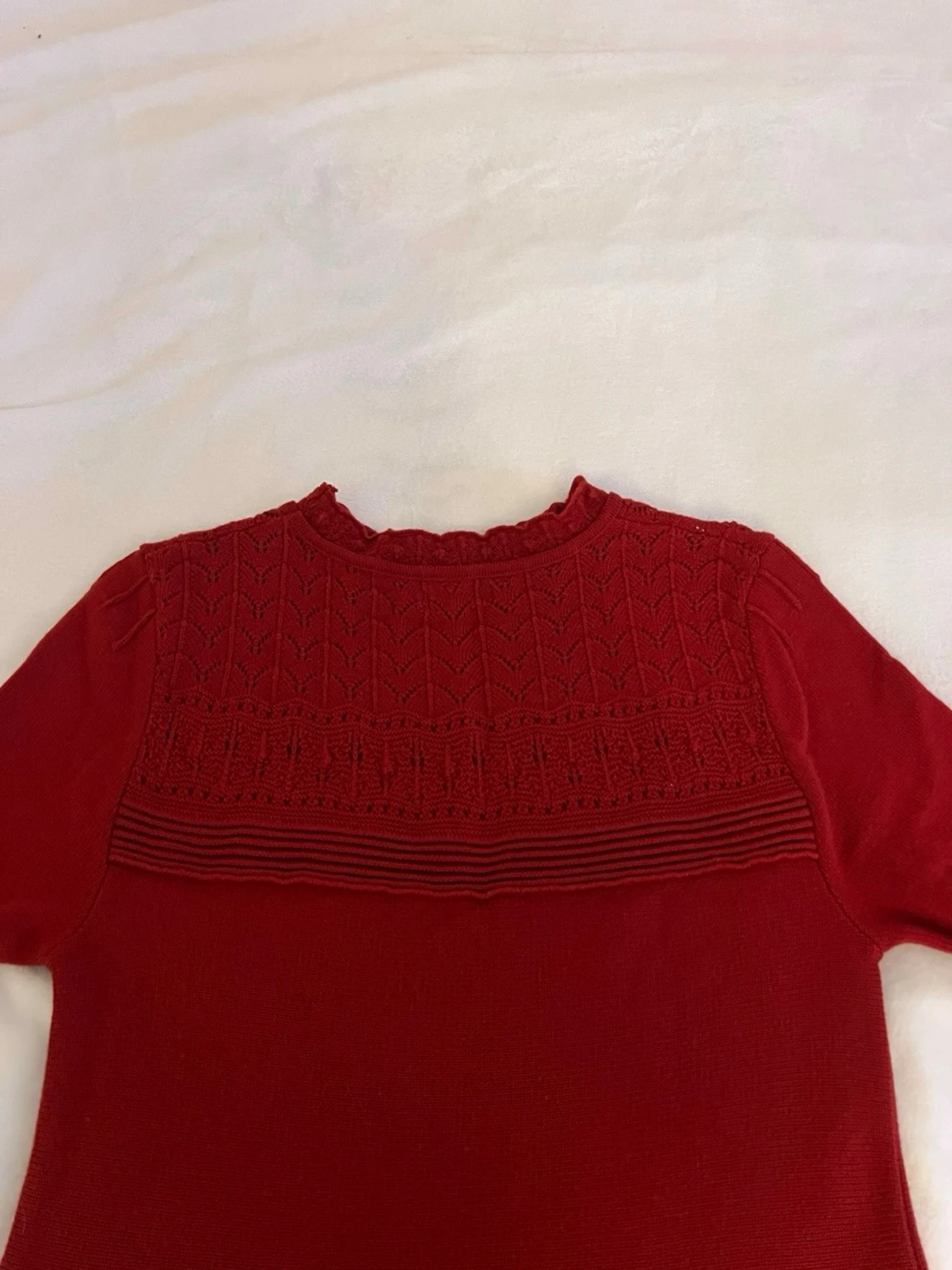 Röd stickad klänning Ivko - 4