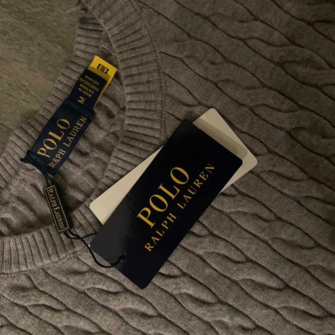 Grå stickad Ralph lauren tröja - 1