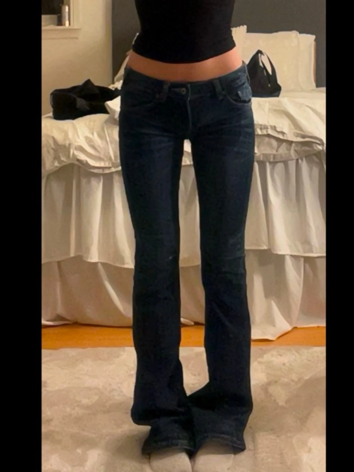 Lågmidjade bootcut jeans