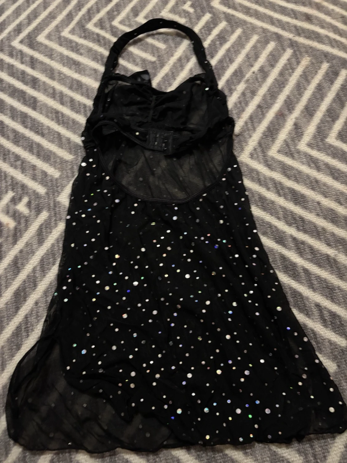 Svart glittrig bandeau tubtopp - 1