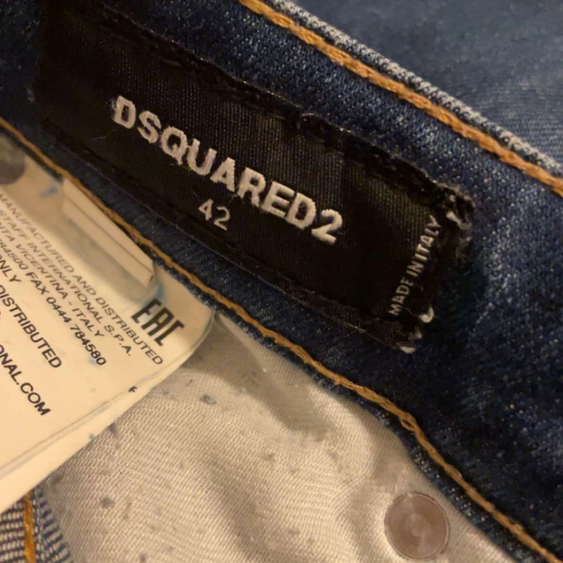 Dsquared2 blå slitna jeans, strl 42 - 2