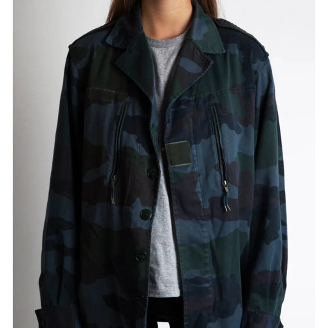 Camouflage jeansjacka quatre filles