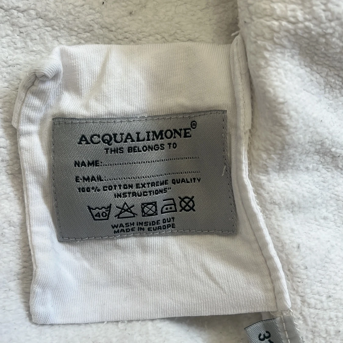 Vit hoodie från Acqua Limone med dragkedja - 3