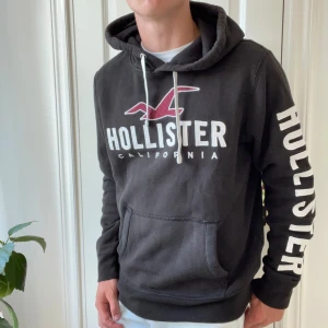 Hollister hoodie svart - Väldigt skön hollister hoodie i storlek L. Modellen är 180,75 kg och är ganska stor på honom. Defekt: använd men inget som man tänker på. ✌️👍