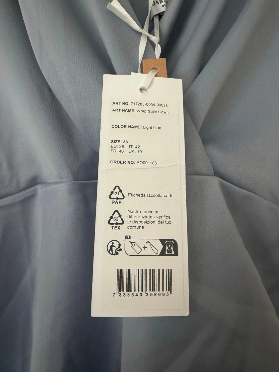 Satin wrap balklänning - 1