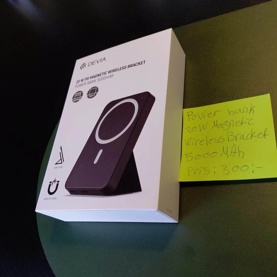 Ny 20W PD Magnetic Wireless Bracket Power Bank 5000mAh