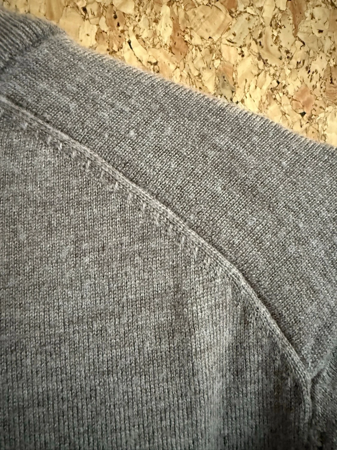 Brun half zip merinoull tröja - 3