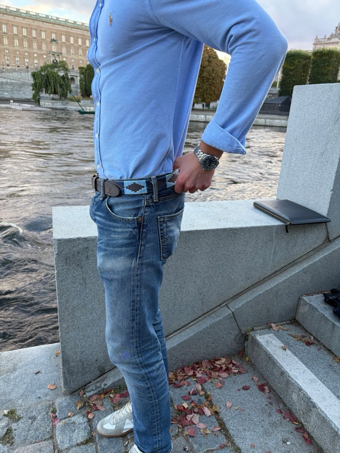 Mörkblå-ljusblå bälte - 2