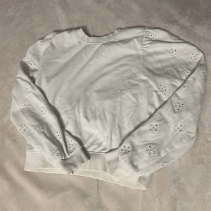 Gullig tröja - Säljer en super söt sweatshirt/tröja med fina unika detaljer på ärmarna som ger din outfit en fin touch och funkar till både vardags och finare tillfällen. Aldrig använd. I strl S ifrån H&M.  