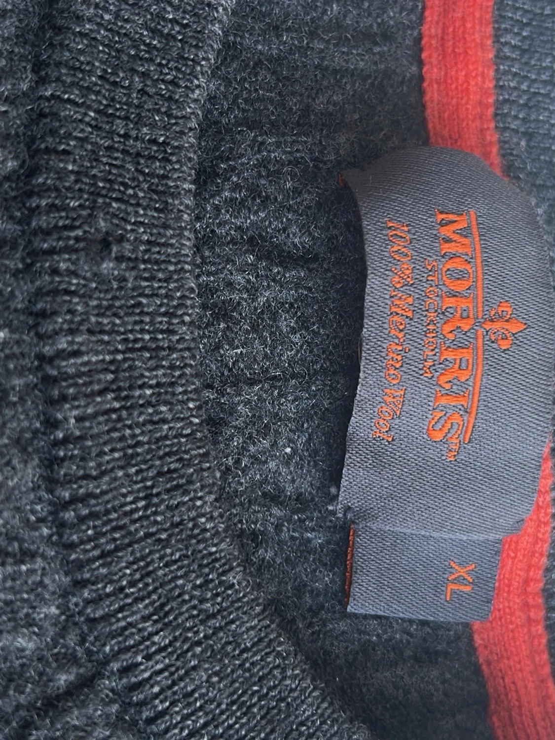 Mörkgrå kabelstickad tröja Morris XS - 2