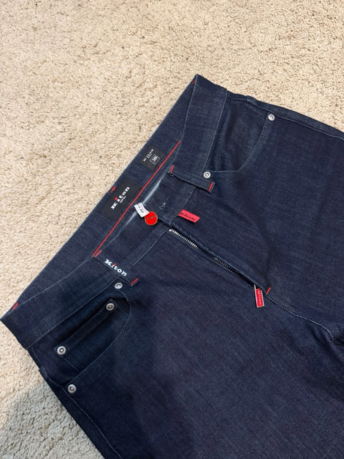 Mörkblå jeans från Kiton - 1