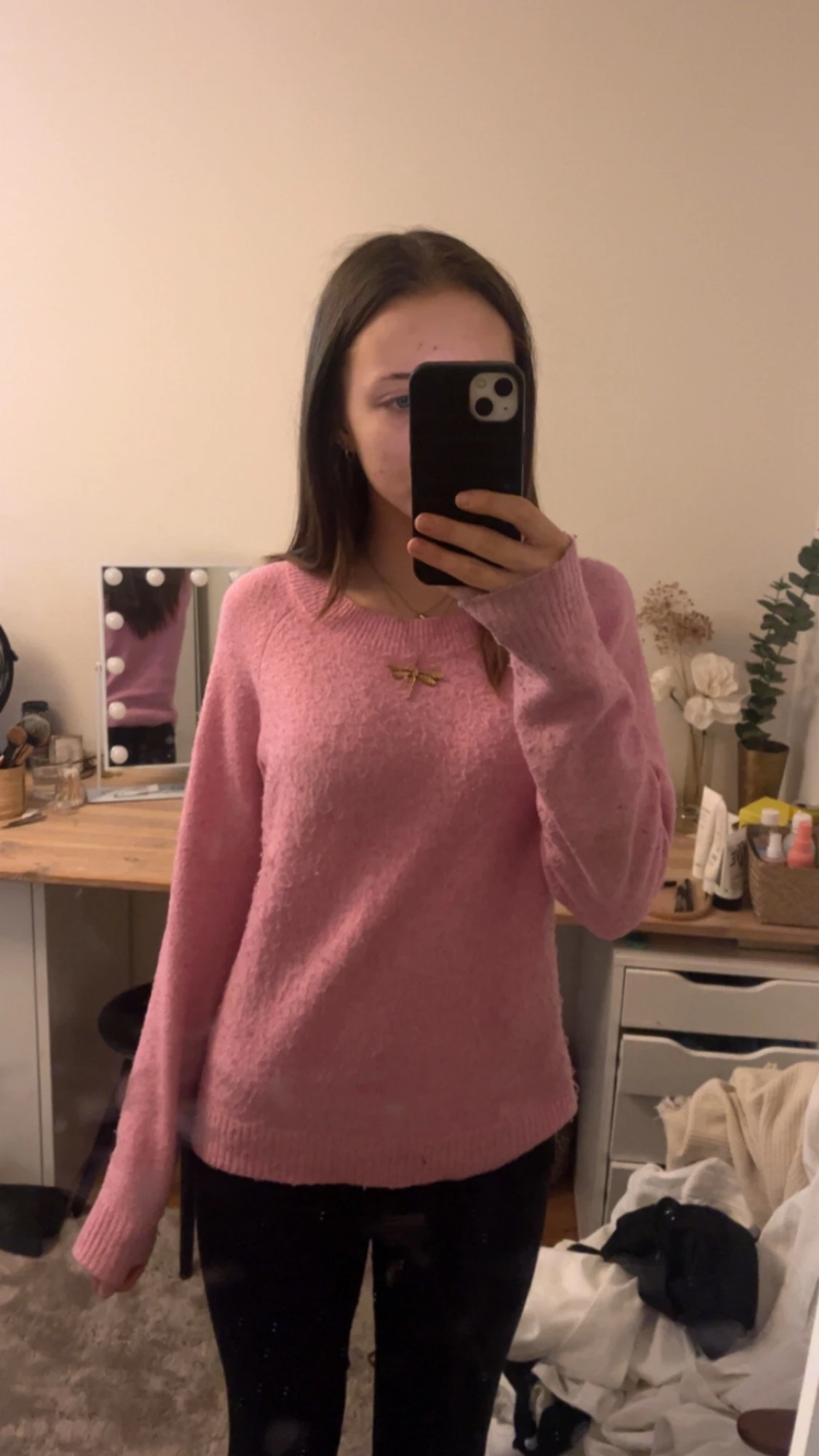 Rosa stickad tröja från Vero Moda - 1