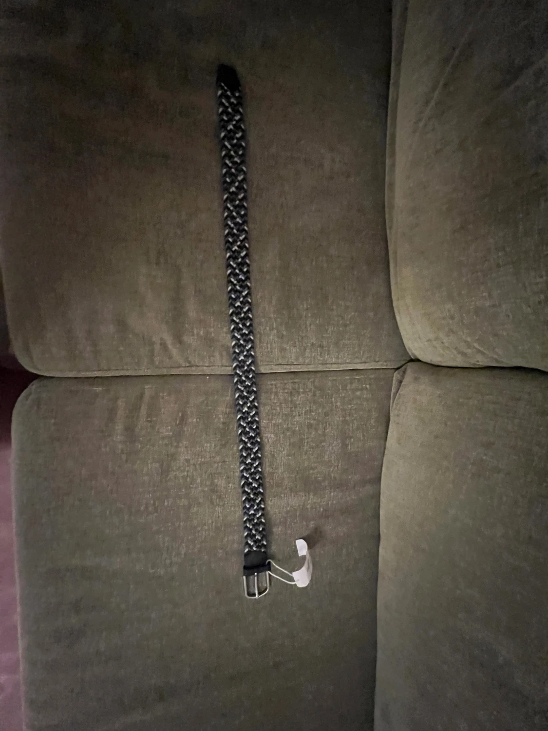 Svart och grått flätat bälte ONEWear - 2