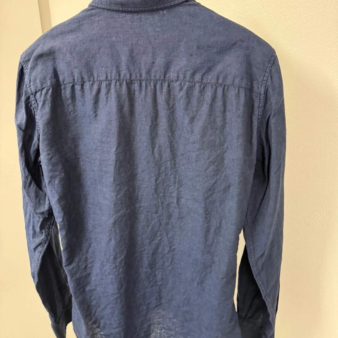 Blå linneskjorta Z Zegna Drop 8 Fit - 3