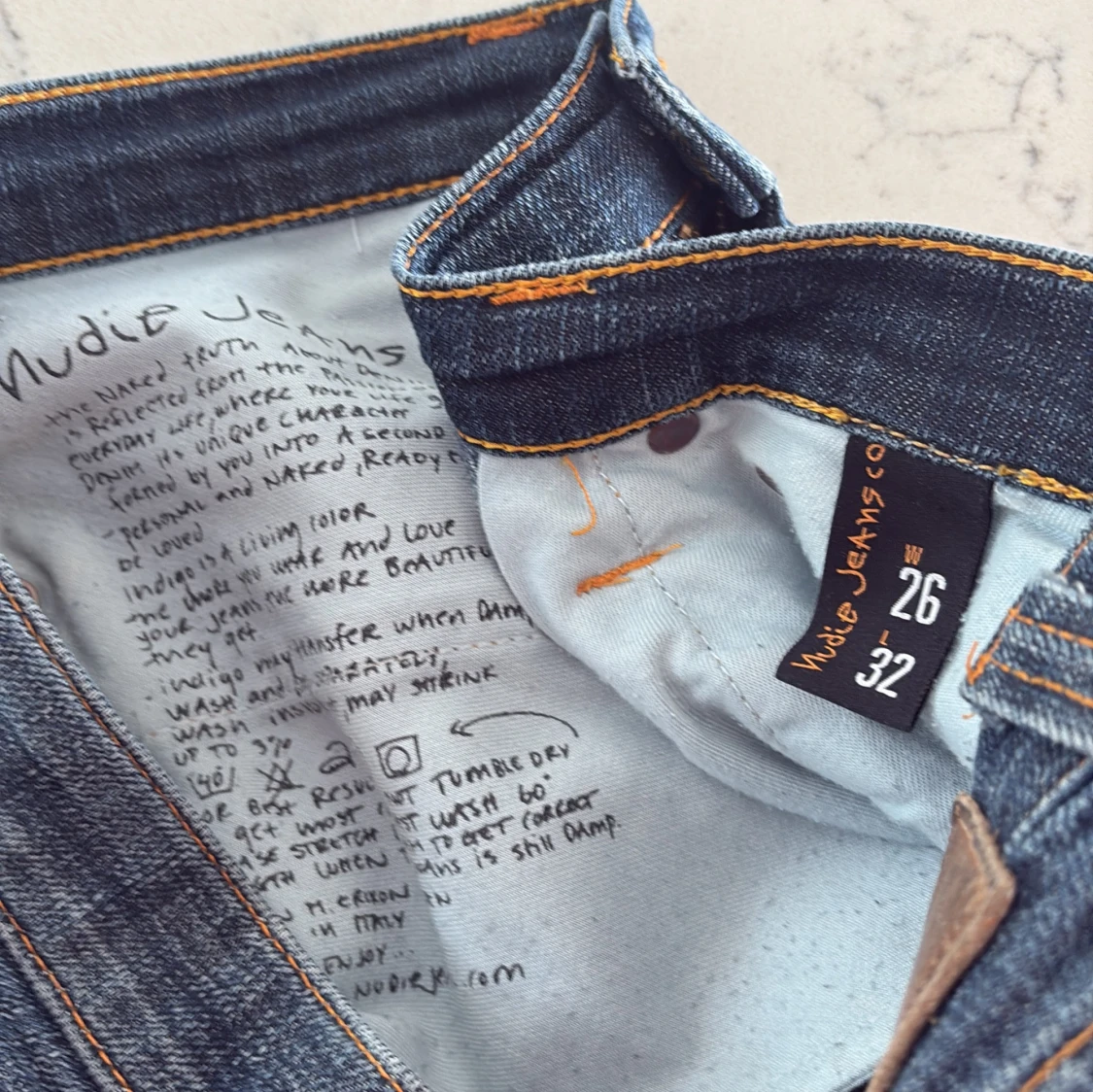 Blå slim fit jeans Nudie Jeans - 4