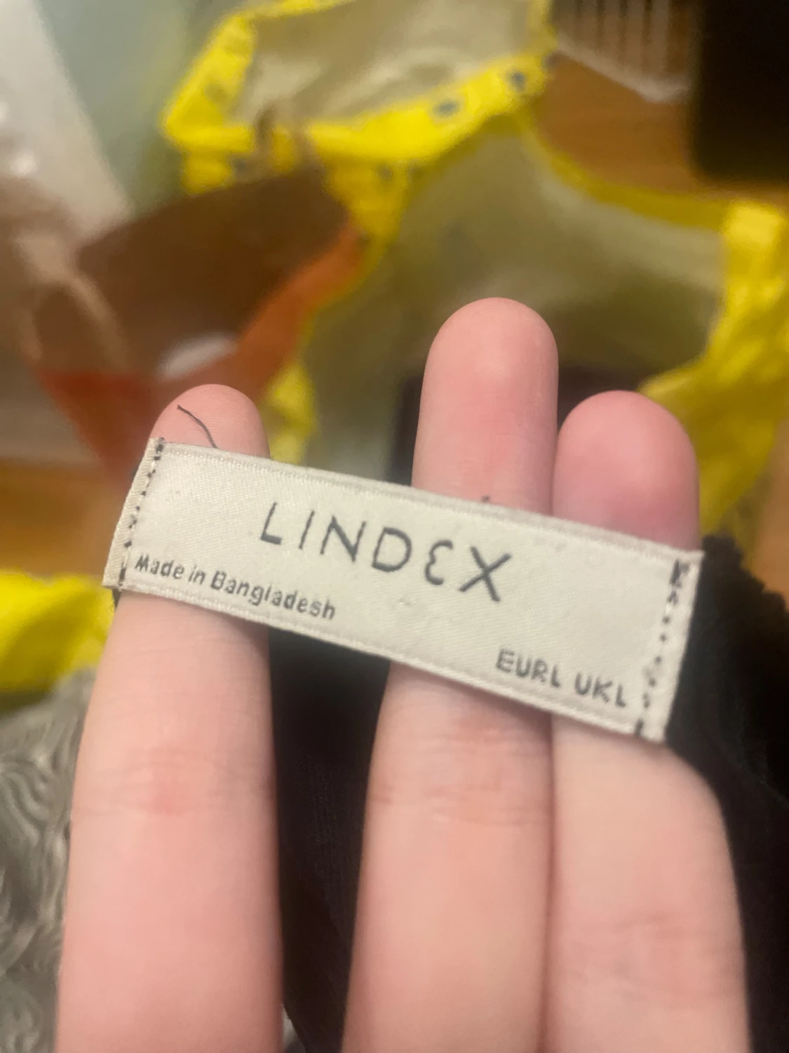 Svart ribbad långärmad tröja Lindex - 1