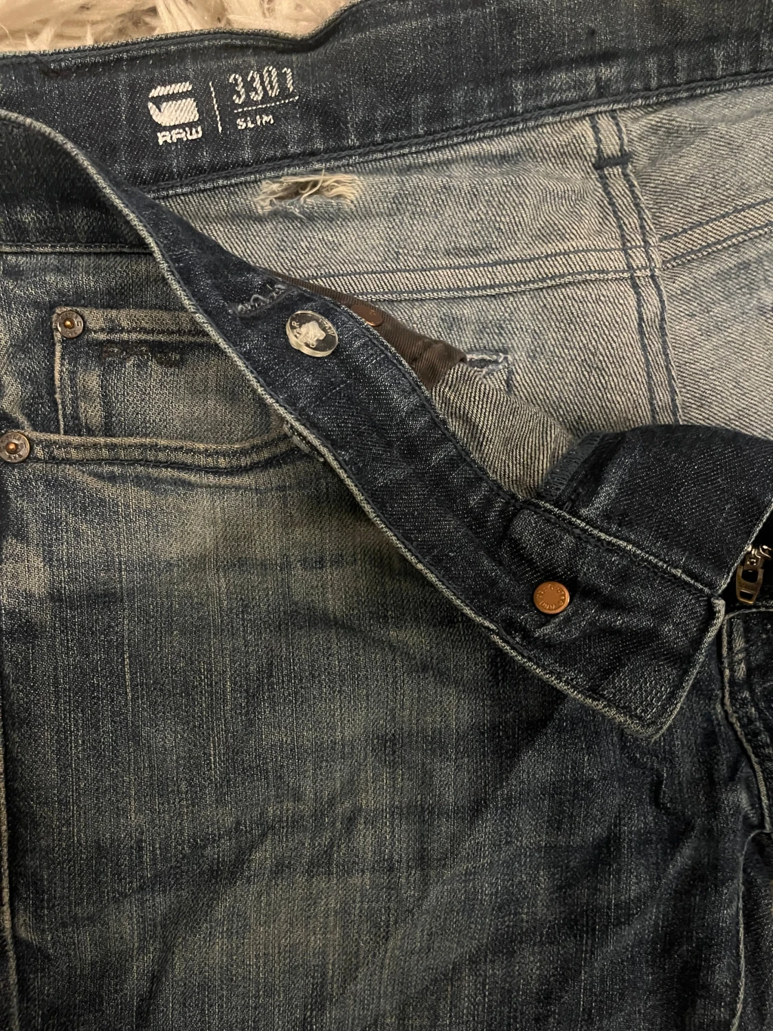 G-Star RAW 3301 Slim jeans blå - 1