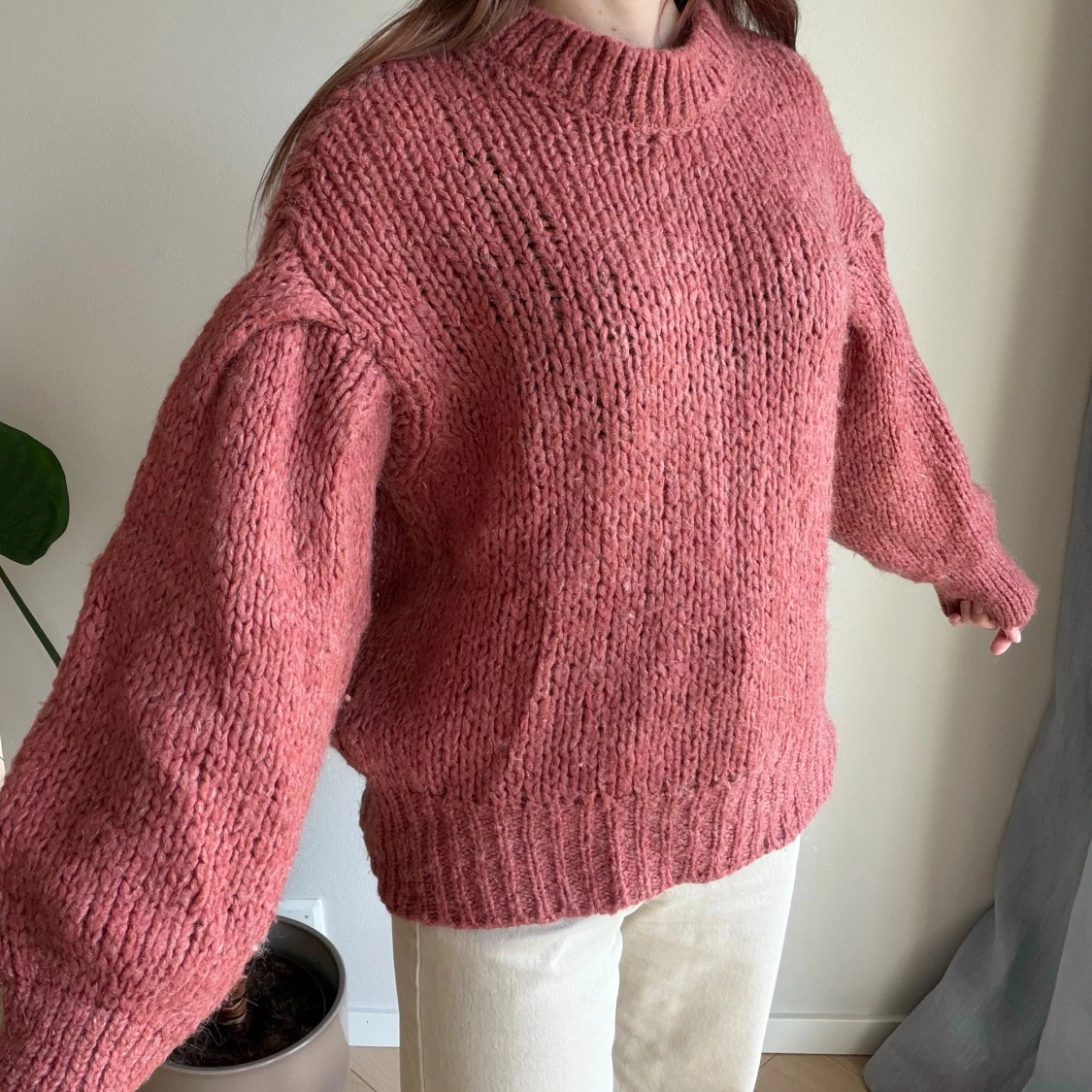 Pink knit pullover Bikbok XS  - 4