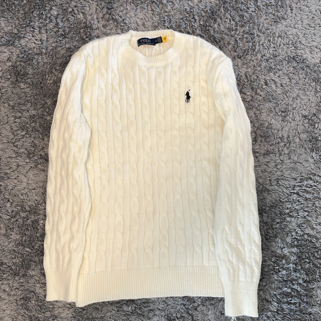 Vit stickad tröja Polo Ralph Lauren